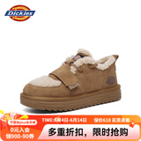 Dickies女士雪地靴舒适休闲平底鞋加绒加厚棉鞋 黄棕 38 