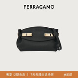 菲拉格慕（Ferragamo）女士黑色Hug手袋（小号）0768846 礼物送女友