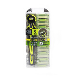 貝印日本进口 贝印刮胡刀剃刀5层刀刃安全时尚顺滑男士剃须刀手动老式 5层刃剃须刀+8刀头