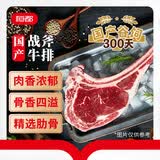 恒都 【国产谷饲300天】 战斧原切牛排600g/袋 不注水不滚揉 煎烤食材