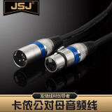 JSJ 卡农线麦克风功放线 卡侬公母 6.5话筒线 3.5莲花RCA 6.35调音台音频线 卡侬公对母 15米