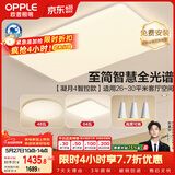 欧普照明（OPPLE）全光谱护眼吸顶灯客厅灯智能LED照明灯具简约现代大气套餐6包安装