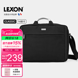 乐上（LEXON）电脑包手提单肩包男士商务苹果笔记本包14英寸简约出差公文包蓝黑