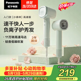 松下（Panasonic）【价保618】高速护发吹风机速干负离子电吹风家用不伤发送女友生日礼物小森林春光绿EH-NE6L