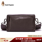 暇步士（Hush Puppies）斜挎包单肩包头层牛皮男大容量复古邮差小挎包休闲简约生日礼物