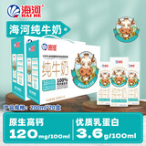海河纯牛奶200ml*20盒整箱  3.6g乳蛋白营养奶纯奶牛奶早餐奶礼盒