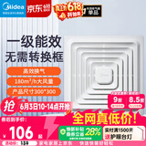 美的（Midea）排气扇卫生间排风扇集成吊顶换气扇一级能效30*30排气扇J9P