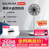 巴慕达（BALMUDA）果岭电风扇空气循环扇自然风落地台式两用客厅卧室无线大风力露营直流变频日本进口 白黑