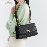 金利来女包新款斜挎包休闲邮差百搭时尚小单肩包手机包送妈妈女朋友礼物 黑色