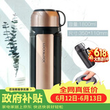 乐扣乐扣（LOCK&LOCK）保温壶304不锈钢保温保冷水壶户外露营旅行壶1.8L金色
