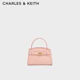 CHARLES&KEITH鳄鱼纹凯莉包手提斜挎婚包包女包生日礼物送女友CK2-50270880-1 Pink粉红色CK2-50270880-4 S