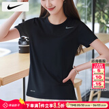 耐克（NIKE）短袖女 2026夏季新款运动服装跑步速干衣圆领瑜伽半袖冰丝女士t恤 DRI-FIT快干科技/热推款/晒图退5 M 【160】体重105~115斤左右
