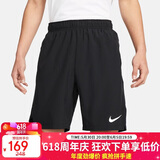 耐克NIKE男子运动裤9英寸及膝 夏季透气速干短裤DM6618-010黑色L码
