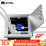 MSHML地插座隐藏式不锈钢防溅水120型通用强电插座电话网络地面插座 净水器地插