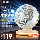 海尔（Haier） 电风扇迷你USB手持充电台式循环扇风扇轻音办公室桌面小型挂壁风扇小型空气循环扇学生宿舍风扇 户外风扇+【氛围灯】充电款LSF-CL101(W)