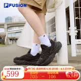 FILA FUSION斐乐男鞋潮牌BIANCO厚底潮鞋硬糖鞋老爹鞋男休闲运动鞋 车漆黑/黑-SB 四季款 43