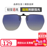 海伦凯勒墨镜夹片 几何大框时尚夹片 开车驾驶专用近视太阳镜夹片HP823C17