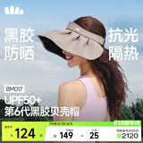 蕉下（beneunder）遮阳帽子女黑胶贝壳防晒帽男太阳帽便携空顶帽大帽檐全脸遮阳 灰