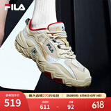 FILA 斐乐官方老爹鞋男女情侣鞋减震跑步鞋运动鞋掠夺者 2 【女款】米色/雨雾灰-AN 37.5