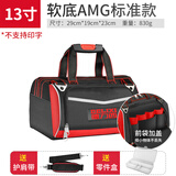 德力西工具包男帆布耐磨电工专用小便携多功能维修安装木工工具袋 13寸加厚升级款（带零件盒）