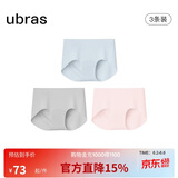 ubras内裤女士无尺码包臀运动瑜伽隐形无痕内裤15A抗菌纯棉蔓越莓底裆