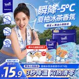 得宝（TEMPO）黄油小熊联名 冰感毛巾1片*4包 超大超厚 清凉湿巾 户外降温湿巾