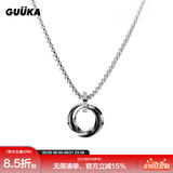 古由卡（GUUKA）张艺兴同款吊坠男士项链指环戒指情侣盒子链配饰品男士生日礼物女 R0499（60cm） 均码