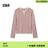 森马（Semir）森马毛衣女短款假两件含羊毛针织衫24冬新款保暖内搭109724107015