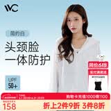 VVC防晒衣女夏季新款防晒服防紫外线薄款开衫冰丝皮肤衣外套女 简约白