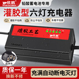 欣鹏充满自停电动车电瓶车充电器48V12AH20AH60V72V两轮三轮智能通用 60V20AH T型灌胶防水断电灭灯 爱玛小刀雅迪Y型三圆针新国标2+2特殊插孔