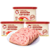 小猪呵呵火腿午餐肉罐头90%猪肉火锅泡面搭档早餐三明治即食 火腿午餐肉198g*3罐90%猪肉