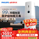 飞利浦（PHILIPS）空气净化器价保618加湿器一体机除甲醛烟味新房孕妇婴儿专业家用室内净化机除花粉过敏原AC3737