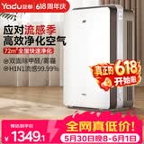亚都（YADU）空气净化器 办公室家用净化器 除甲醛细菌雾霾过敏源流感 KJ600G-S5Pro