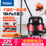 海尔（Haier）吸尘器家用大吸力桶式干湿两用强力大功率吸尘机车载清理毛发 基础款