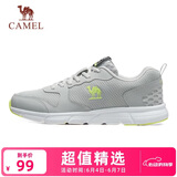 骆驼（CAMEL）网面透气跑步男鞋轻量健步运动鞋子  CSS221L0033 灰色 40