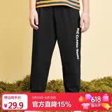 Classic Teddy精典泰迪儿童裤子男女童防蚊裤夏季宝宝纯棉薄款长裤 黑色 100 