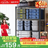溢彩年华置物架落地货架多功能杂物架多层厨房储物架【层高可调90cm】2397
