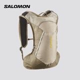 萨洛蒙（Salomon）男女款 户外运动轻量透气舒适旅行登山徒步双肩背包 CROSS 8 棕灰色 C23357 均码