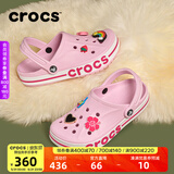 CROCS卡骆驰贝雅卡骆班洞洞鞋轻便耐磨拖鞋一脚蹬休闲鞋|205089 芭蕾粉/糖果粉-6TG 39 (240mm)
