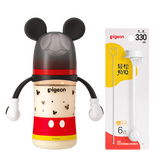 贝亲（Pigeon）PPSU双把手奶瓶套组 (240ml奶瓶 L号奶嘴 330ml重力球配件) 6月+