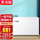 志高（CHIGO）小冰柜家用冷冻小型一级节能省电迷你卧式冷藏保鲜储母乳冷柜 【一级能效 全国联保】 226L 白微霜款