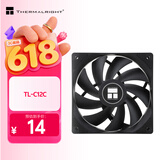 利民（thermalright）TL-C12C 黑色12cm入门级风压扇 经典磁稳S-FDB轴承 50CM 4PIN串接PWM接头 1550转速