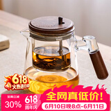 MULTIPOTENT飘逸壶玻璃泡茶壶懒人冲茶器烧水壶耐高温茶水分离壶