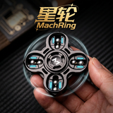 异爵金属指尖陀螺联动旋转edc解压玩具手把玩件陀螺手指玩具黑色夜光
