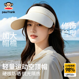 大嘴猴（paul frank）防晒帽遮阳帽子女夏季户外跑步空顶帽鸭舌帽防紫外线大帽檐太阳帽