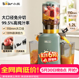 小熊（Bear）【价保618】榨汁机 原汁机渣汁分离 多功能家用全自动冰激凌 果汁橙汁压榨器果蔬机110mm口径F02E3