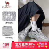 骆驼（CAMEL）运动老爹鞋女透气厚底潮休闲鞋子 K23S60L8016 银色 36