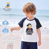 Classic Teddy精典泰迪儿童T恤男女童短袖上衣中小童夏装宝宝纯棉打底衫  120