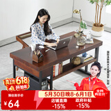 恬梦 电脑桌台式实木书桌书房老板桌工作台带抽屉办公学习写字桌子 支持颜色定制（联系客服）