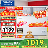 星星（XINGX）315L双温家用卧式冰柜 大容量保鲜节能卧式冰箱 冷藏冷冻双温减霜冷柜 BCD-315JE 以旧换新价保618